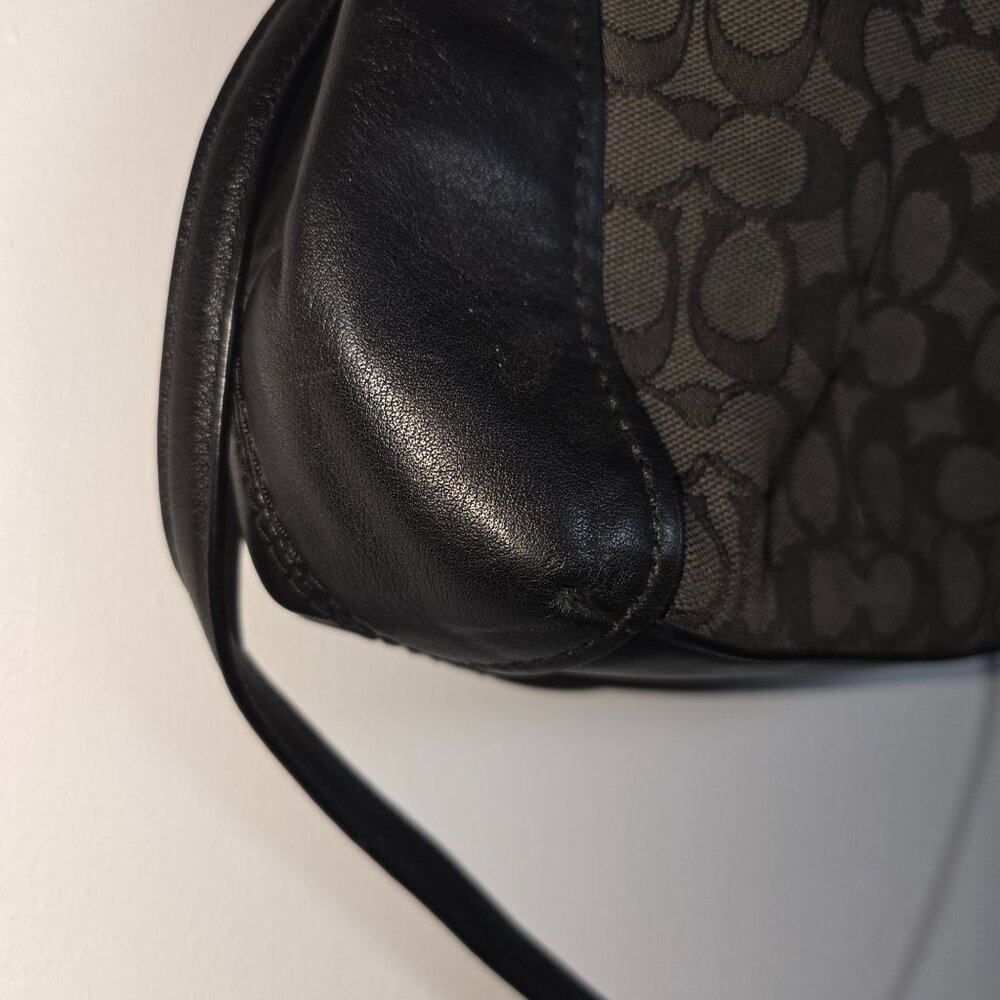 Coach Black Lexy Signature Print Double Shoulder Strap Crossbody Bag F29548 - Picture 3 of 11